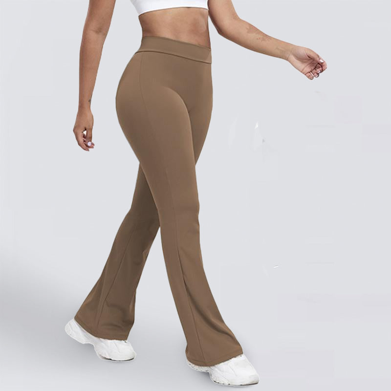 High Waist Flared Yoga Pants - Booty-Lifting Workout Leggings