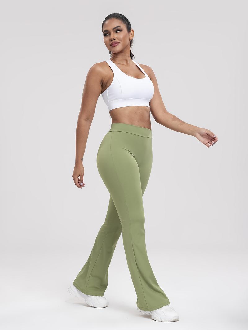 High Waist Flared Yoga Pants - Booty-Lifting Workout Leggings