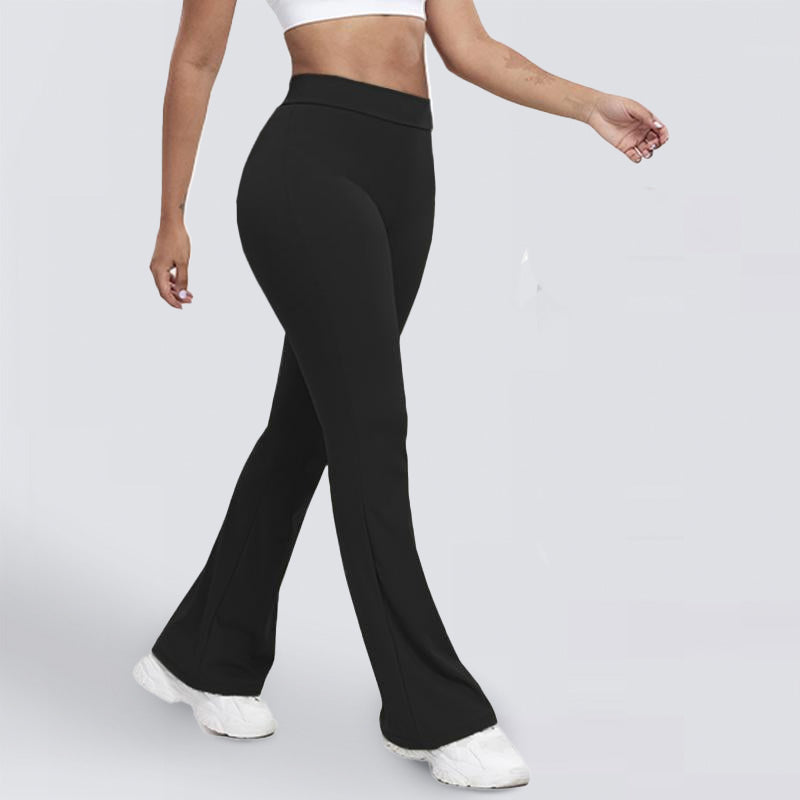 High Waist Flared Yoga Pants - Booty-Lifting Workout Leggings