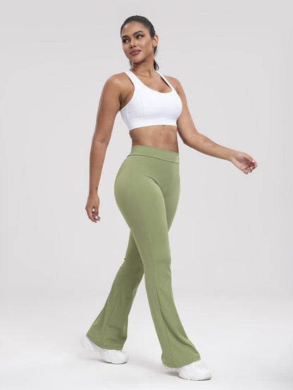 High Waist Flared Yoga Pants - Booty-Lifting Workout Leggings