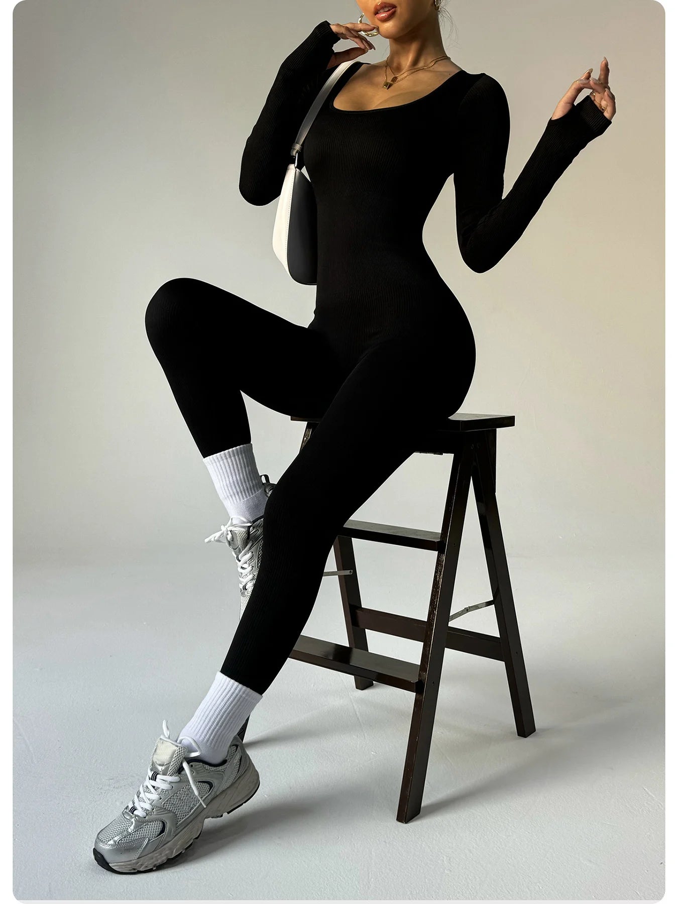Seamless Long-Sleeve Jumpsuit