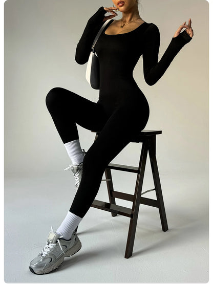 Seamless Long-Sleeve Jumpsuit